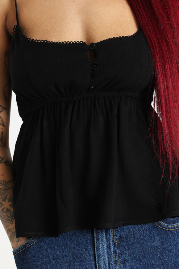 Top con cinturino - nero