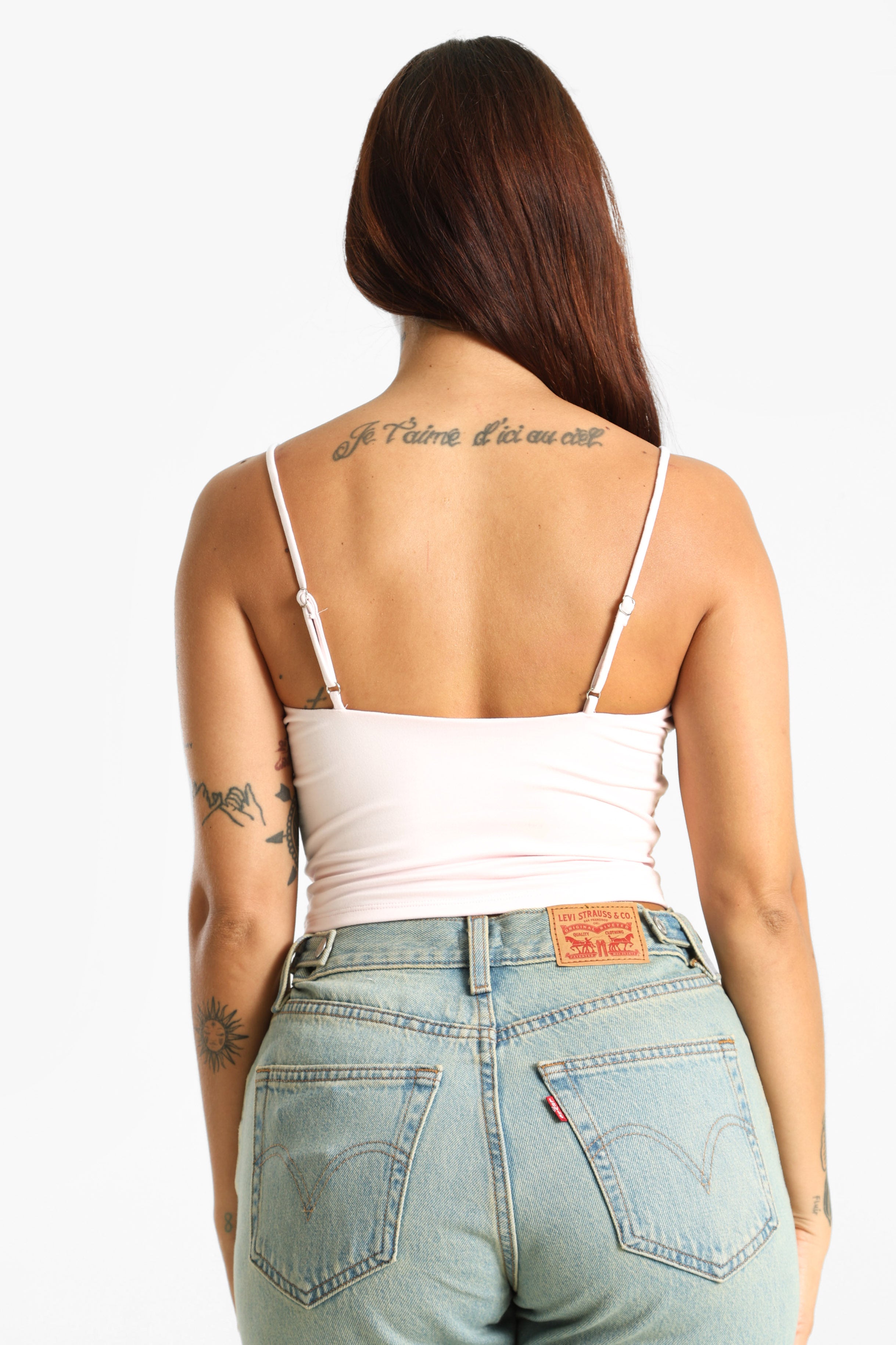 Crop Trägertop - Hell Pink