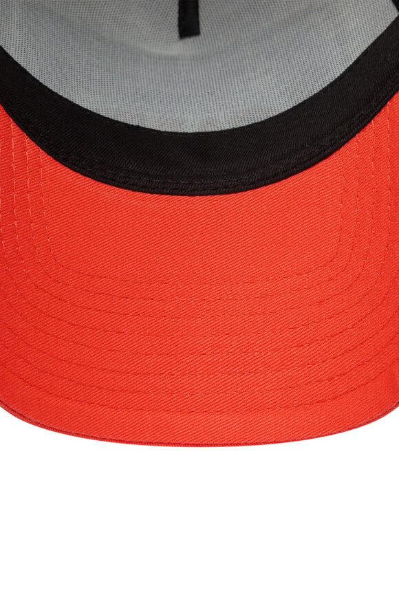 Capri Trucker Cap / Snapback - White + Coral + Light Grey