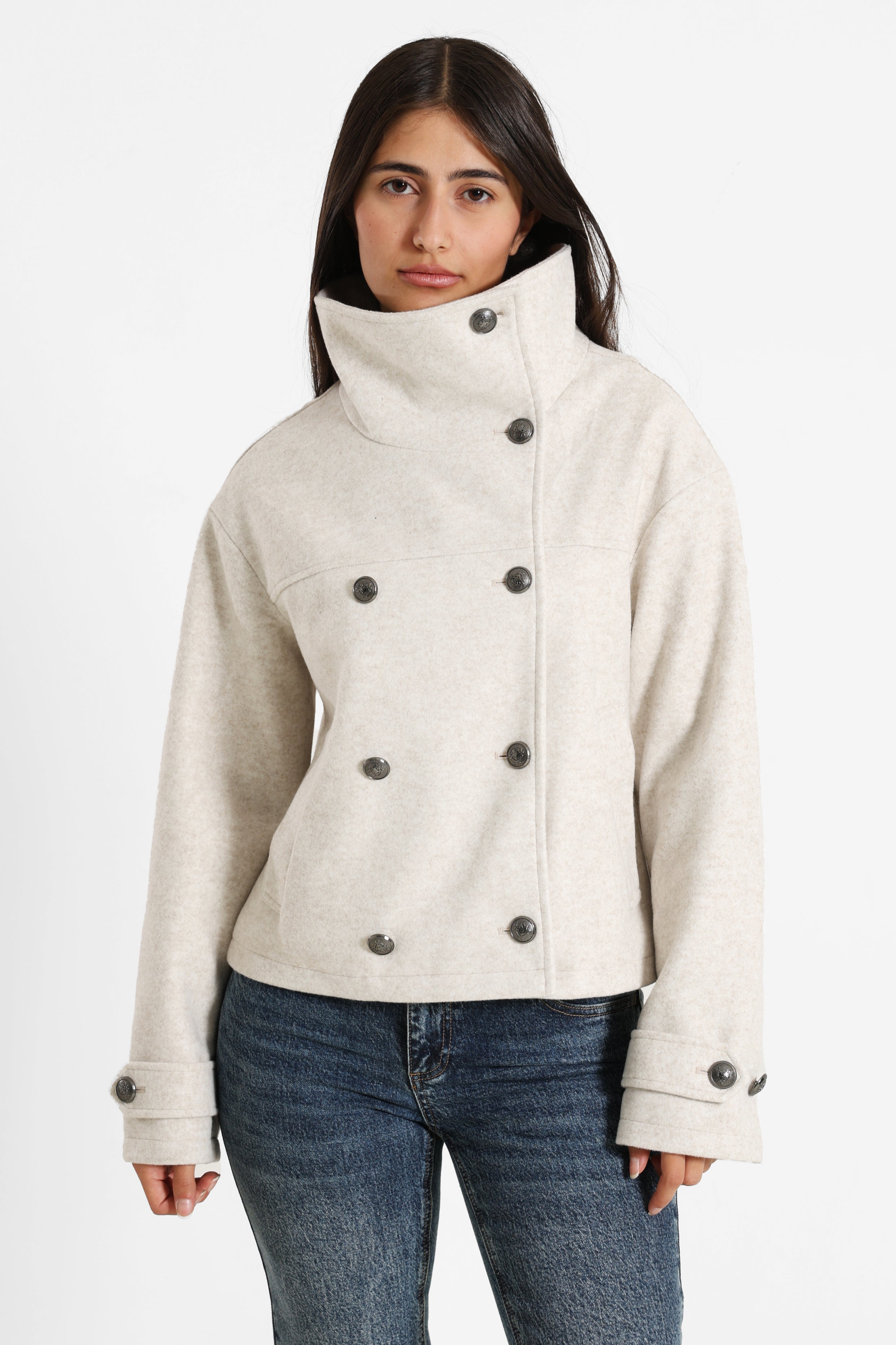 Short coat - Beige chiné