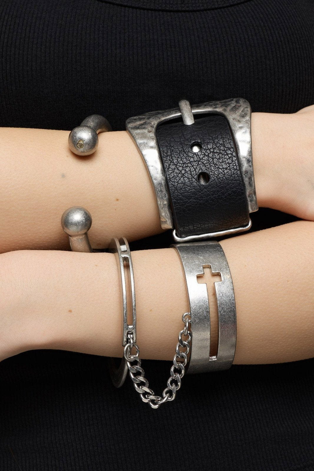 Seven Sins lot de bracelets - Silver + Black