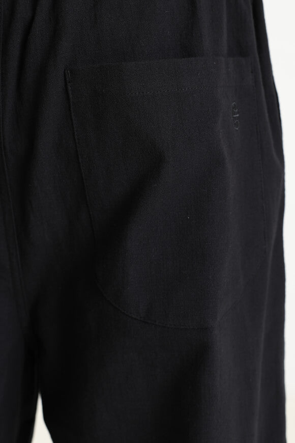 Linen trousers - black