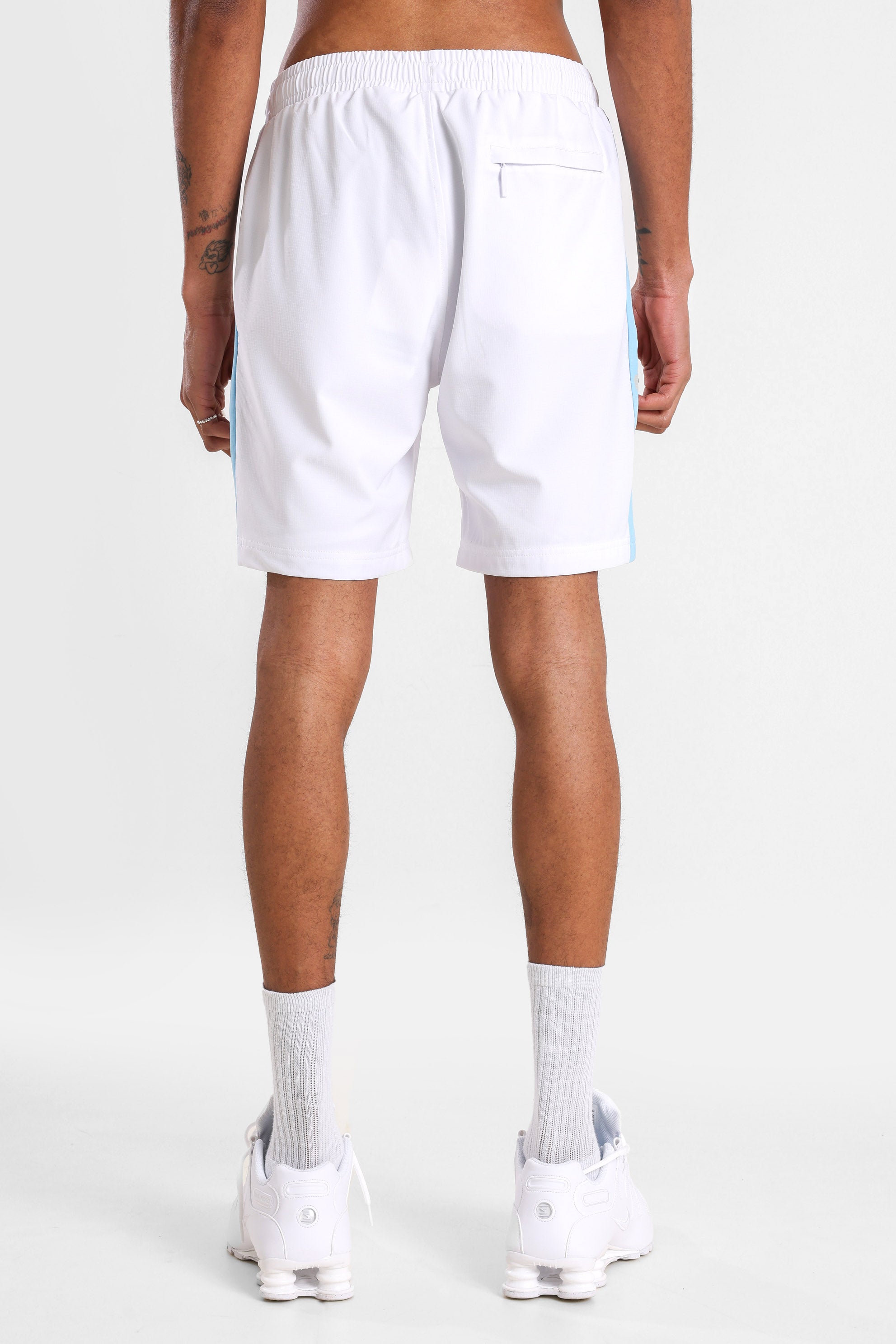 Pantaloncini da tuta Goccla - White + Baltic Sea