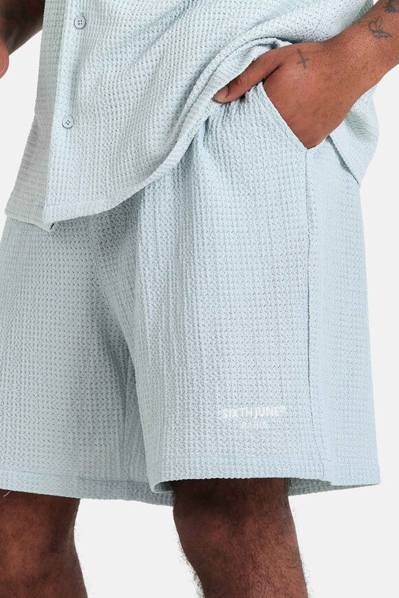 Short en tissu structuré - Light Blue