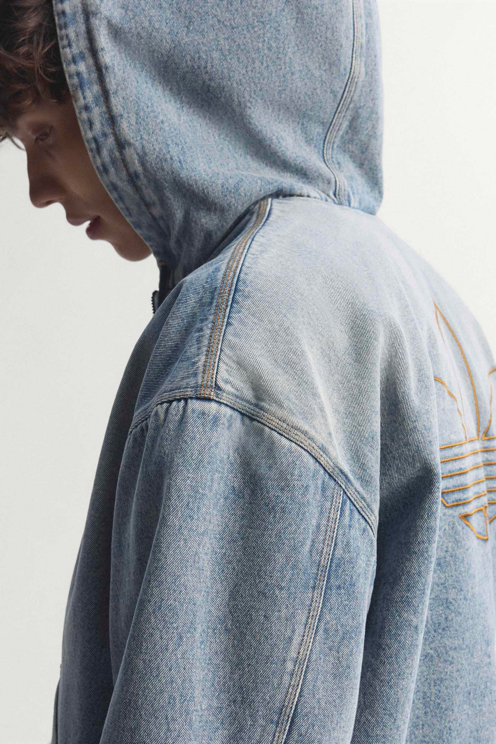 Padded denim jacket - Indigo Denim