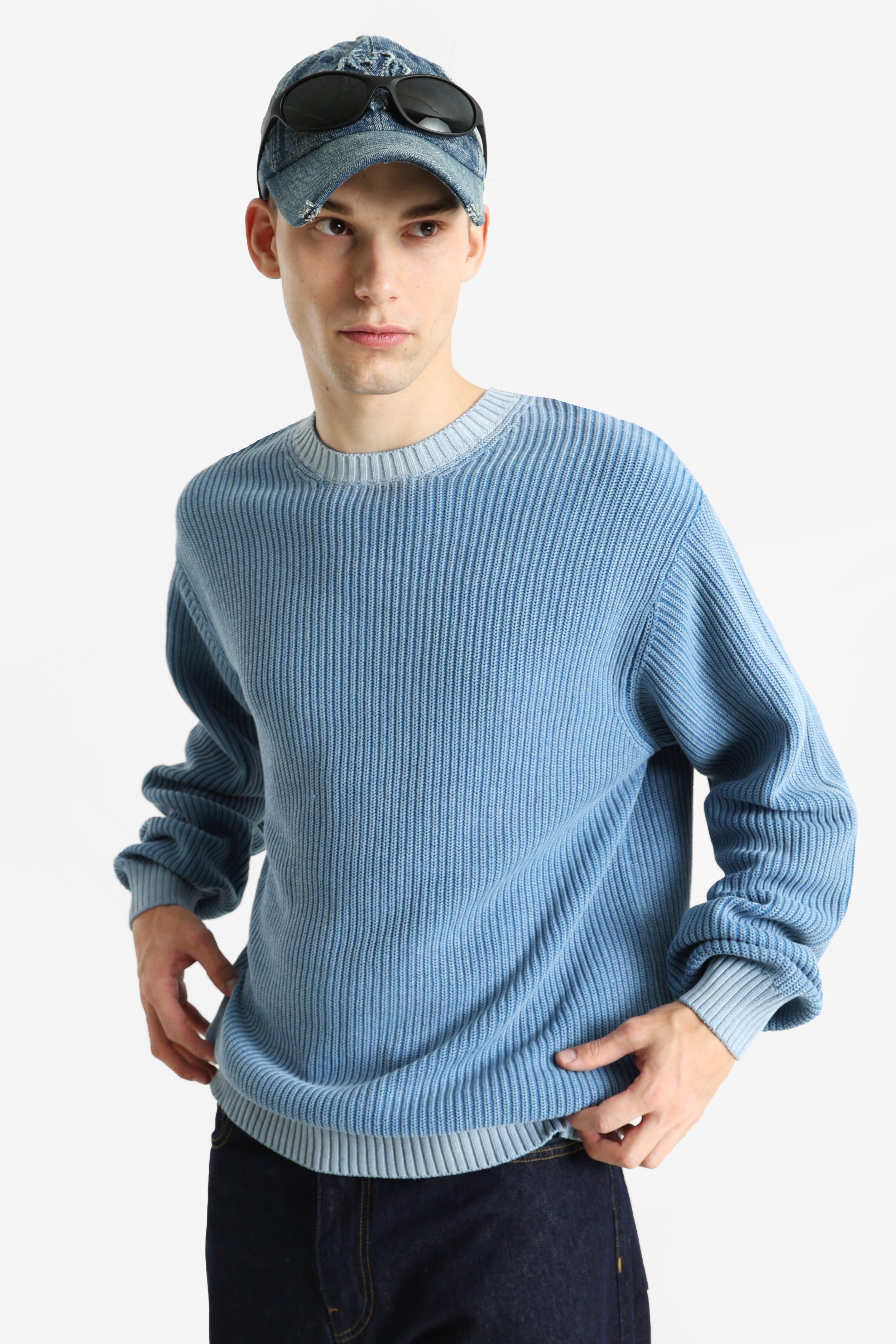 RRDREW Pull en maille - Baleine Blue