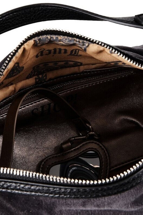 Samt Handtasche - Dark Grey