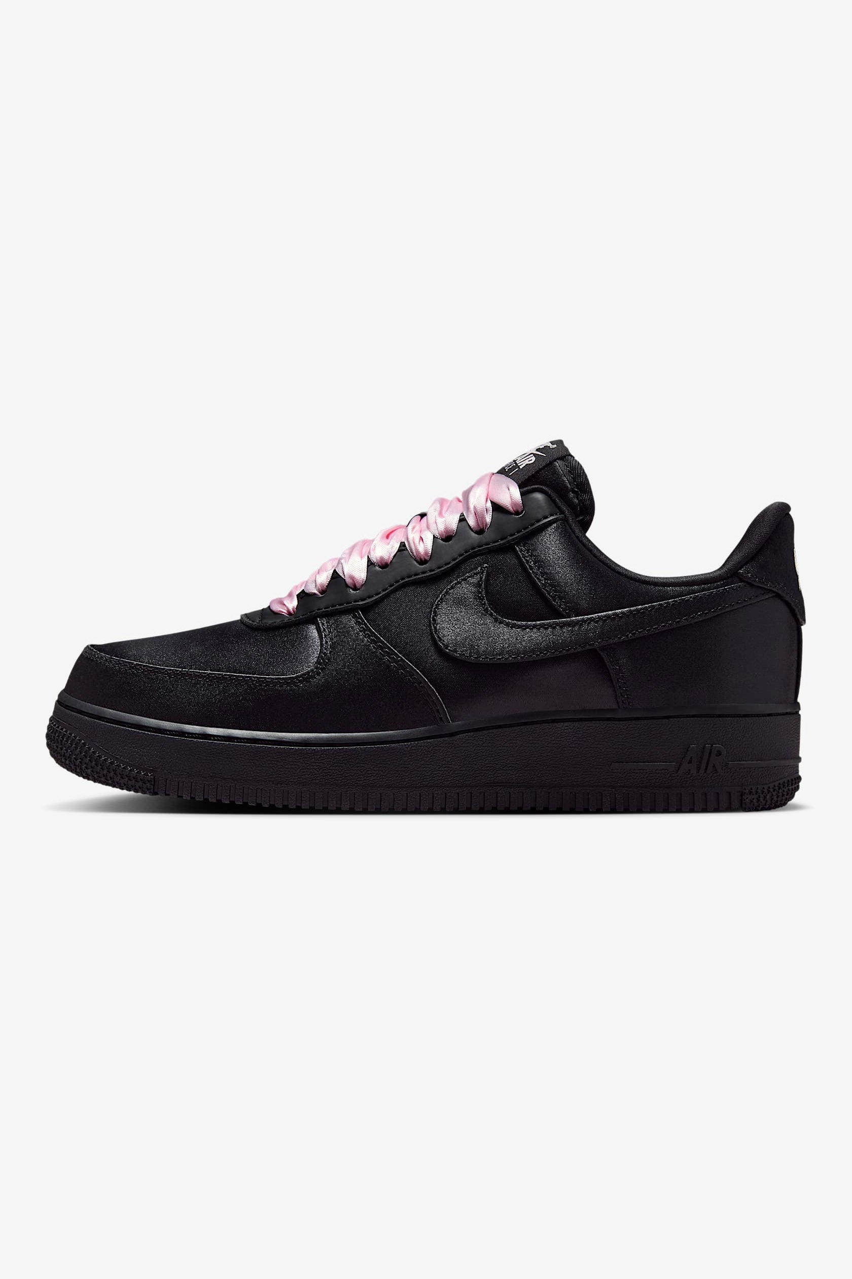 Air Force 1 '07 LV8 Satin Sneaker - Black + Pink Ice
