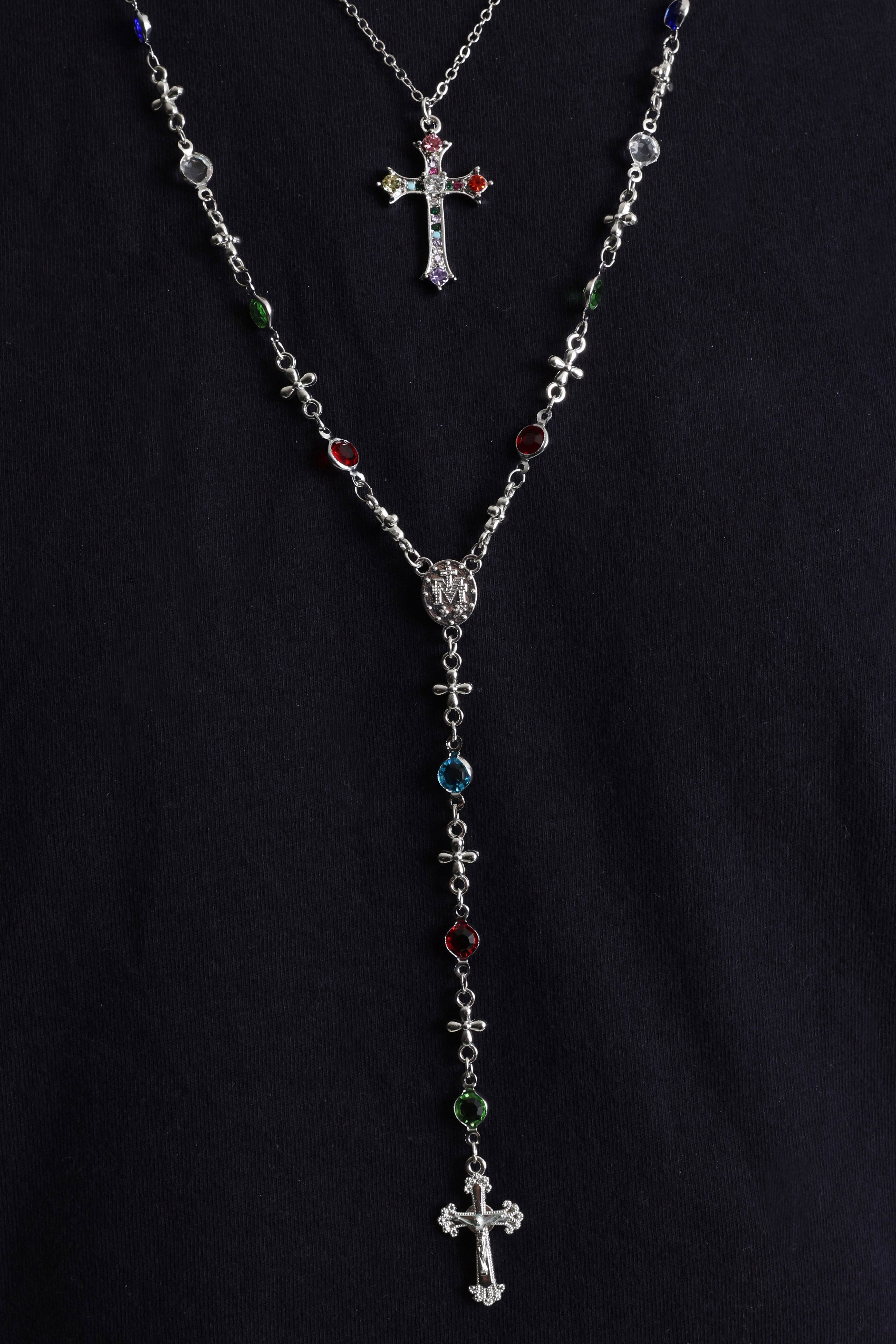 Halsketten-Set - Silver + Multicolor