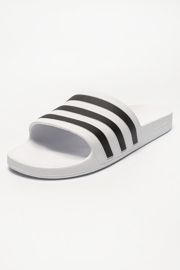 Adilette Aqua Pantoletten - Cloud White + Core Black