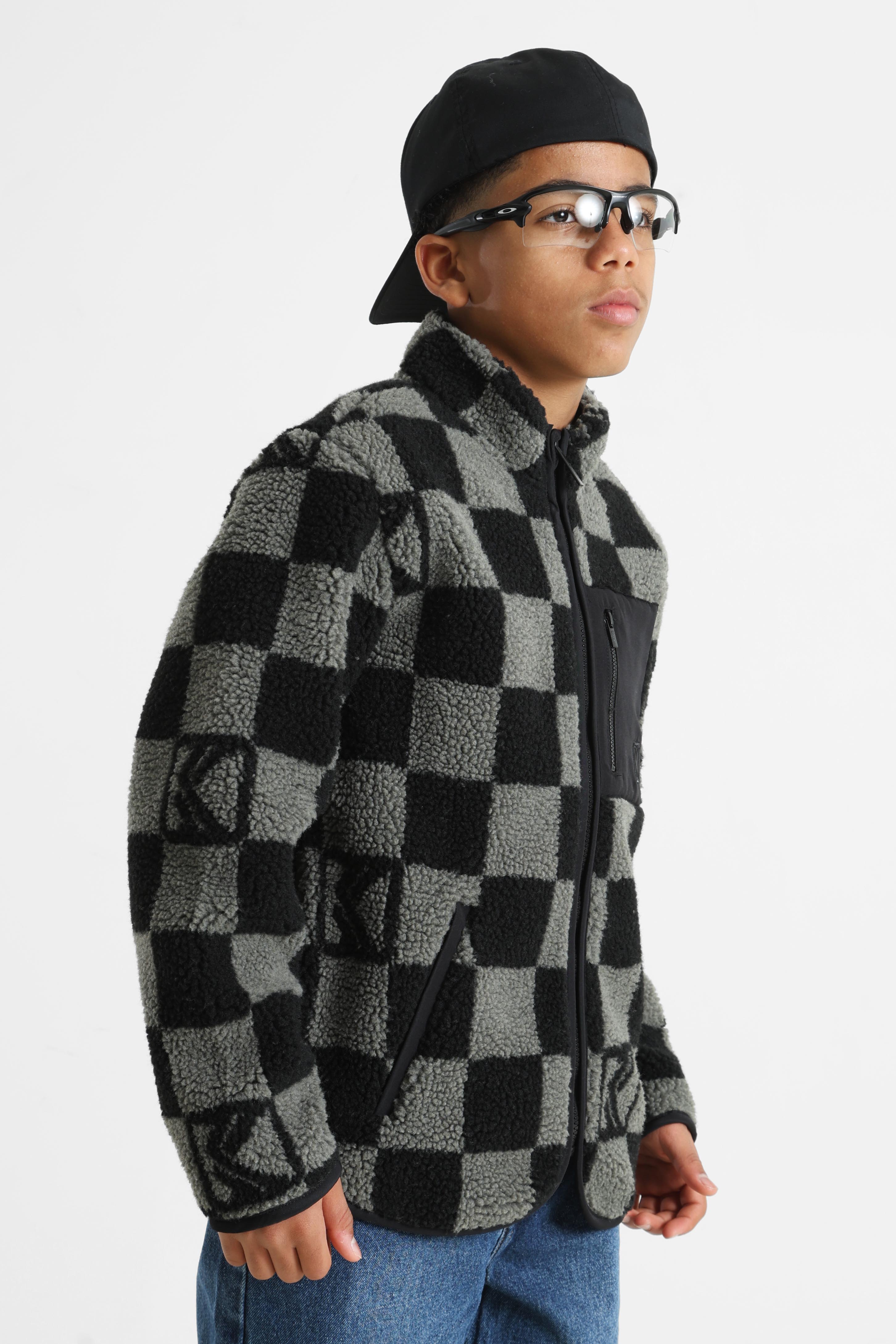 Giacca Teddy - Antracite + Nero