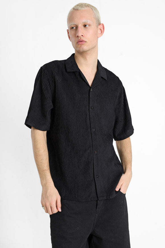 Strukturiertes Hemd - Schwarz