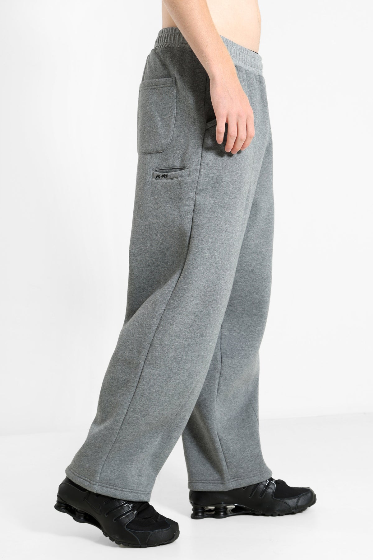 Pantalon en sweat - Gris foncé chiné