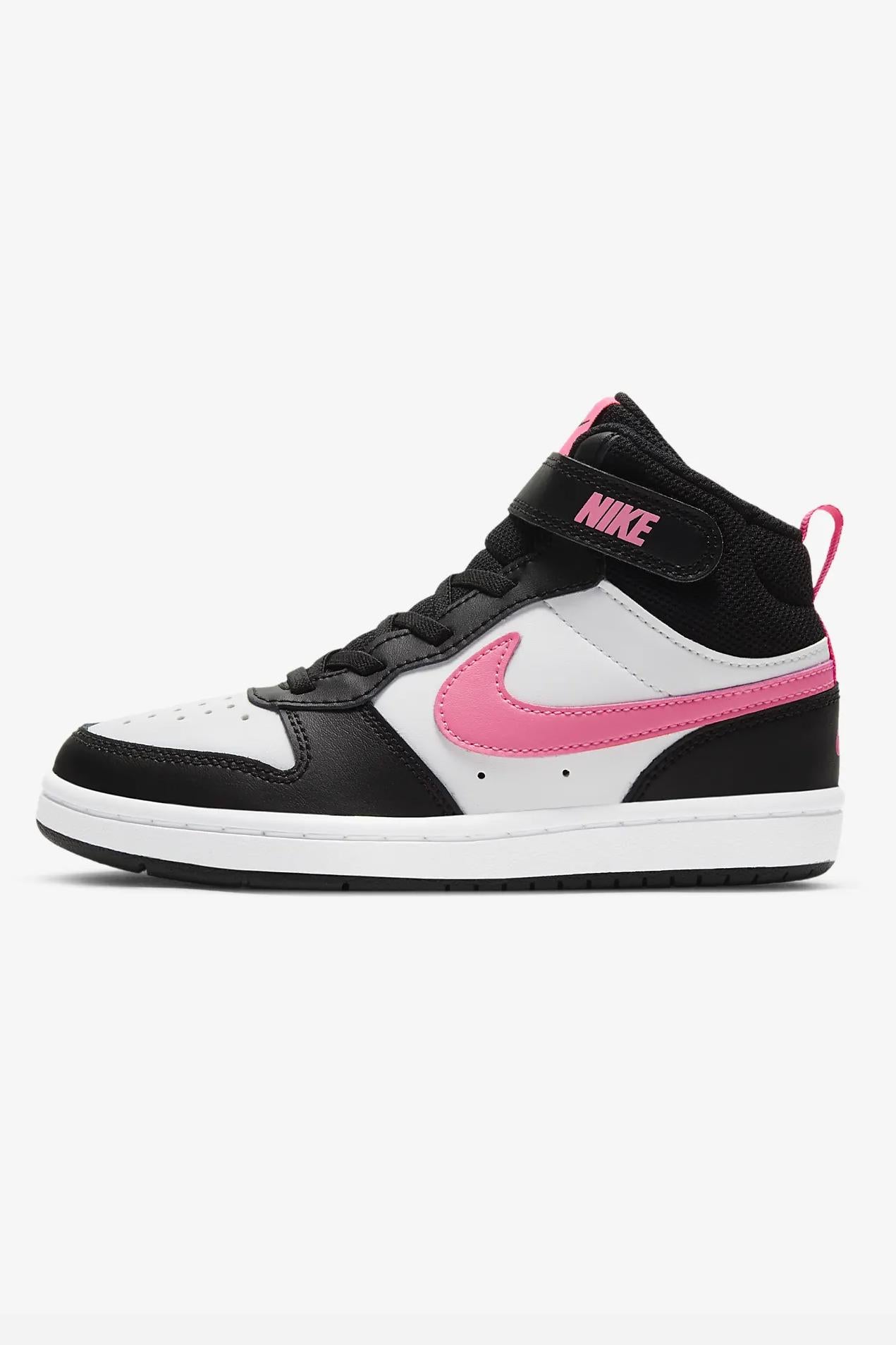 Court Borough 2 Kids Sneaker - White + Black + Sunset Pulse