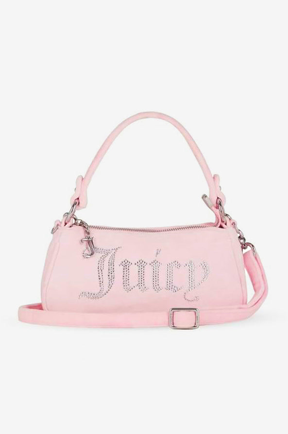 Kimberly sac à main et à bandoulière en velours - Juicy Pink