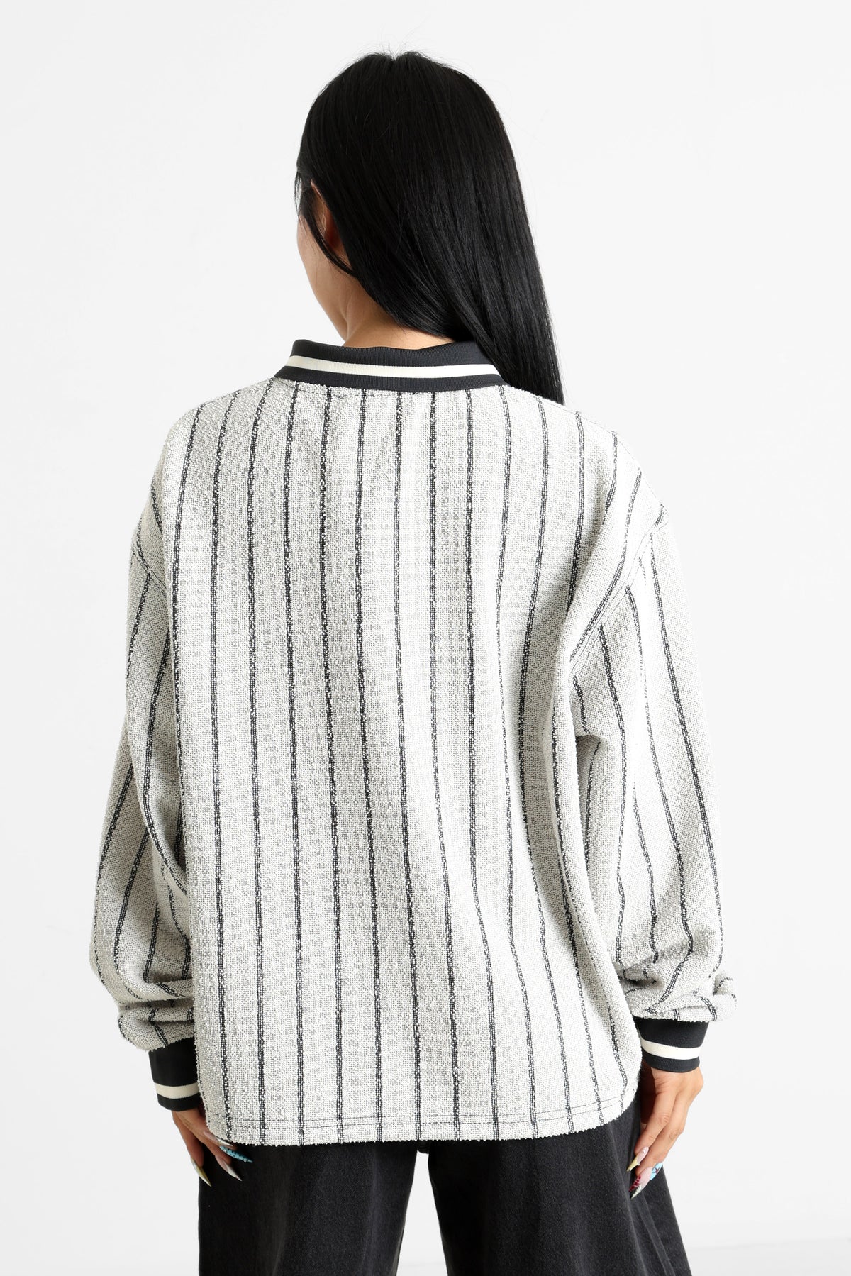 Oversized sweatshirt - Offwhite + Black