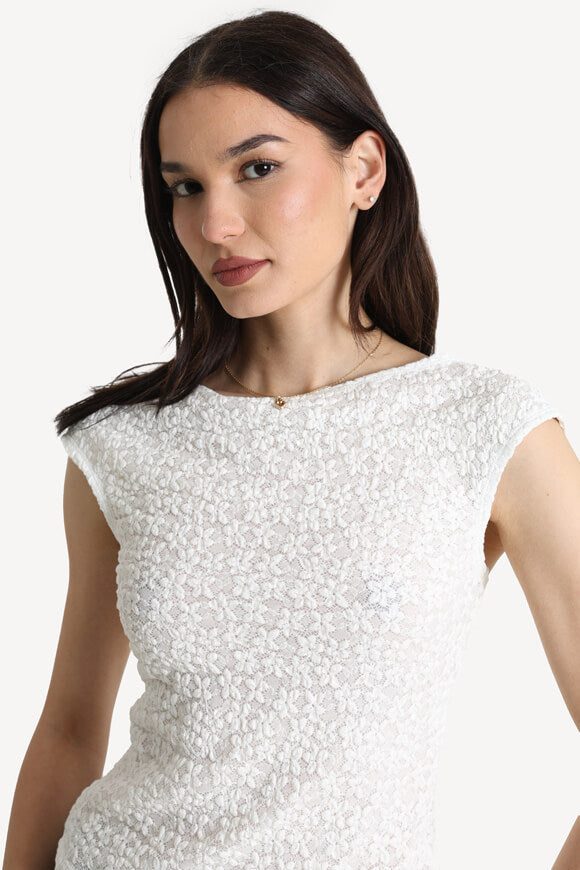 Strukturiertes Top - Offwhite