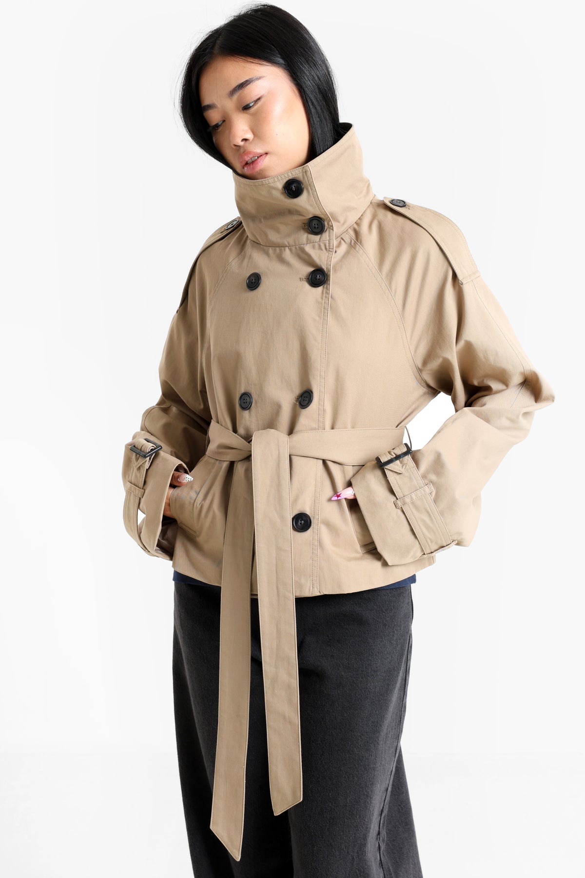 Trenchcoat court - Beige