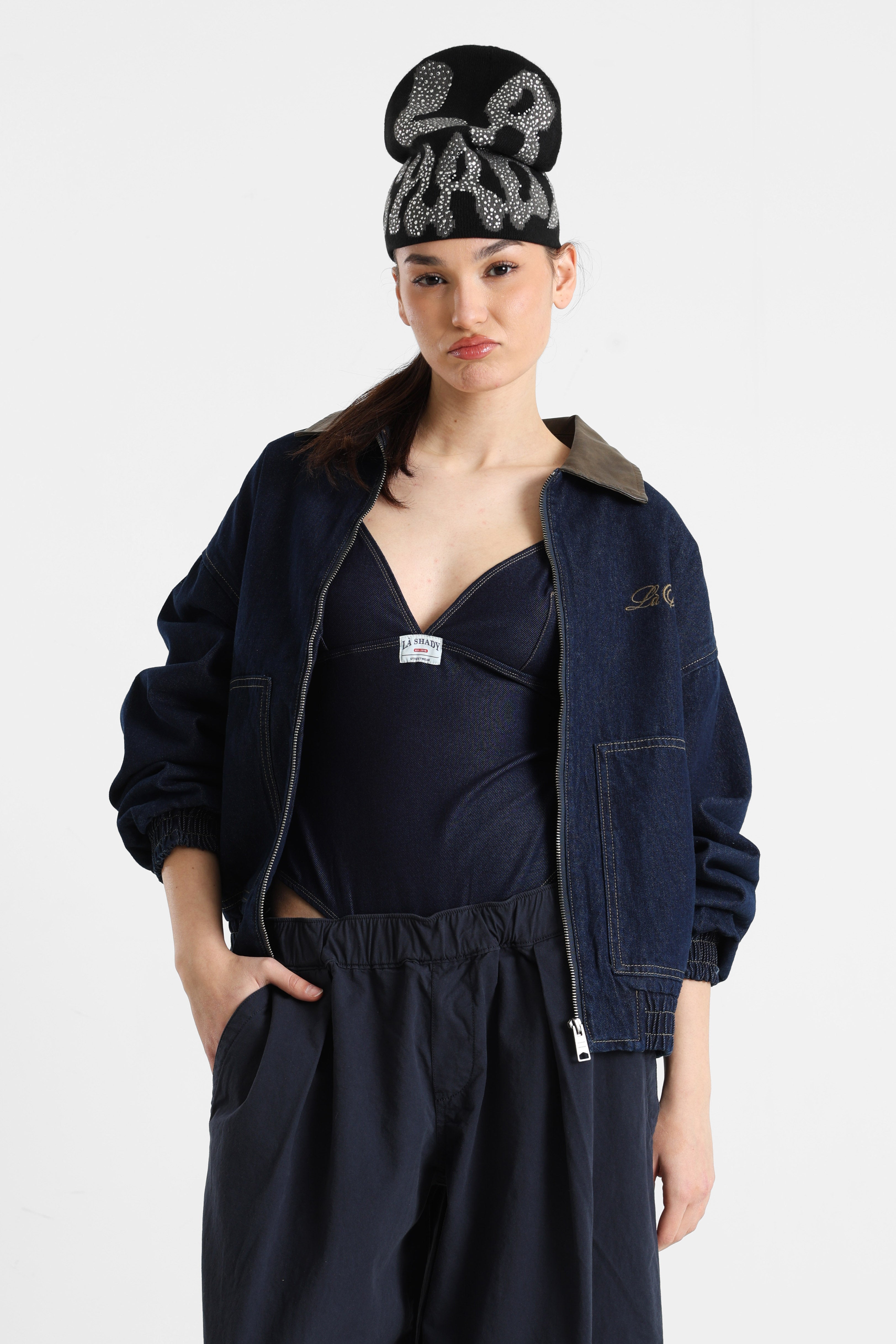 Oversize Jeansjacke - Raw Denim