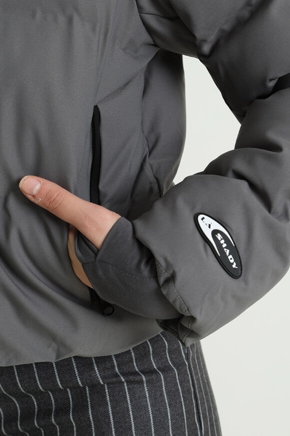 Quilted jacket - Dark Grey + Black