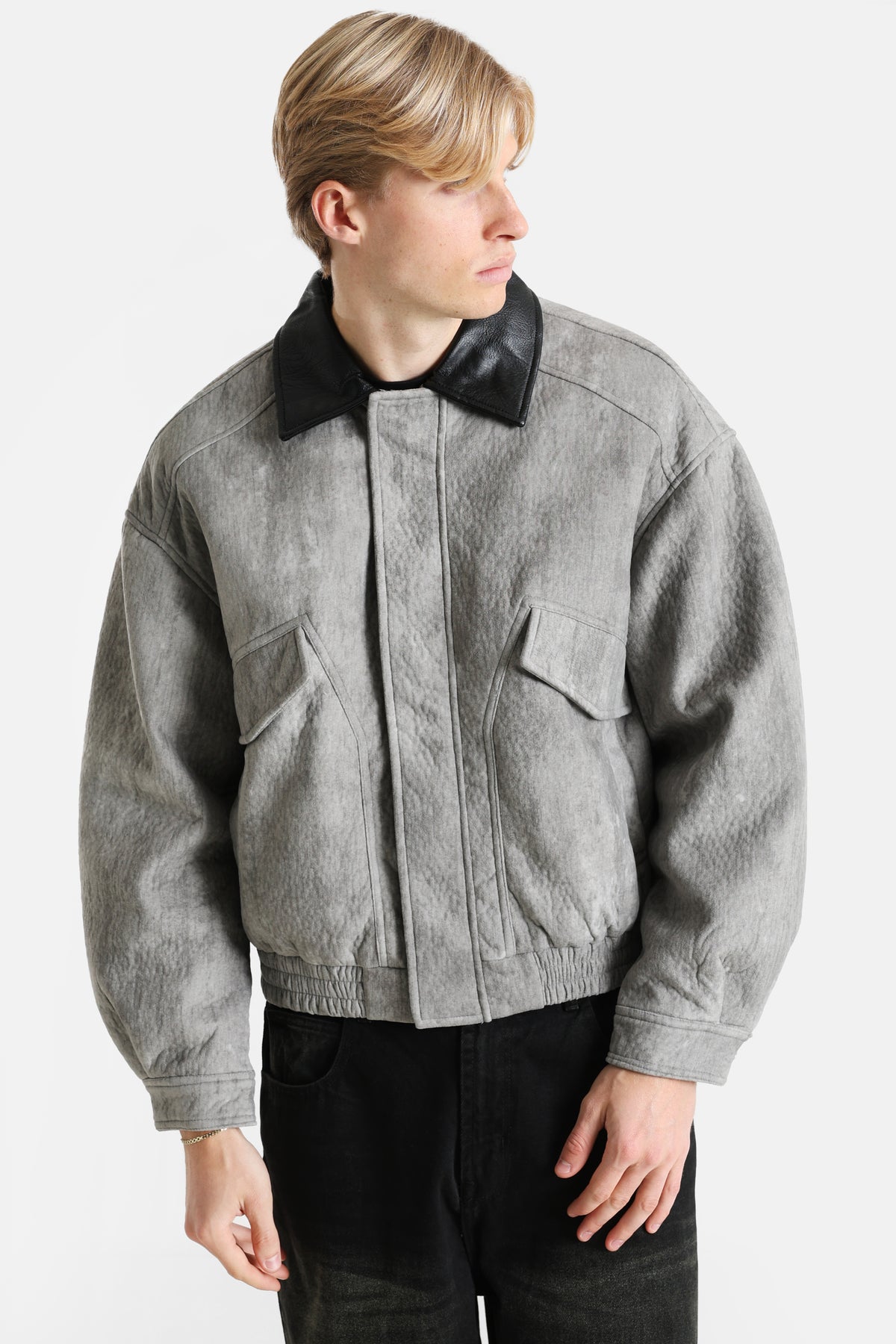 Wattierte Jacke - Grey