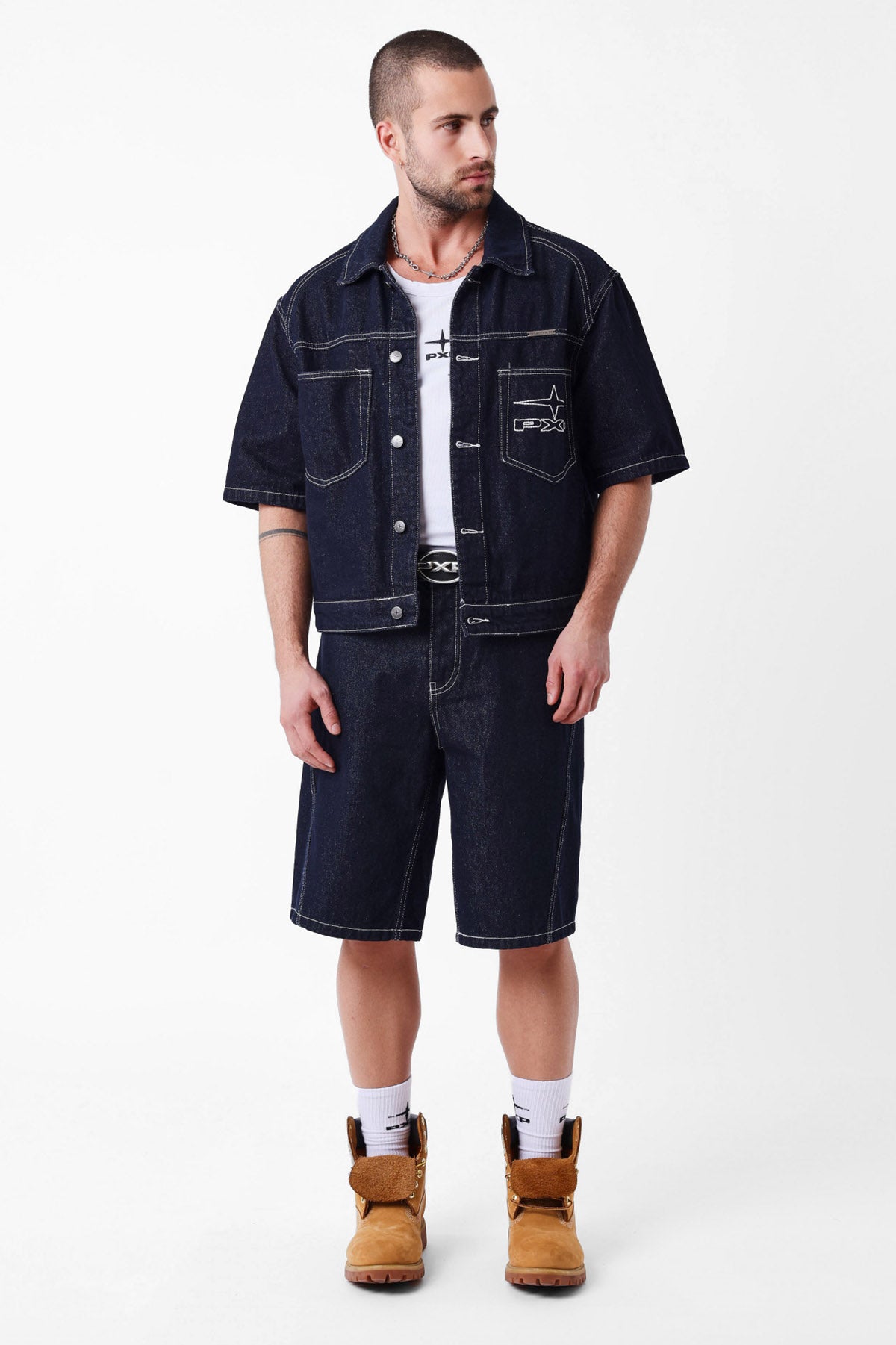 Jeansshorts - Dark Blue Denim