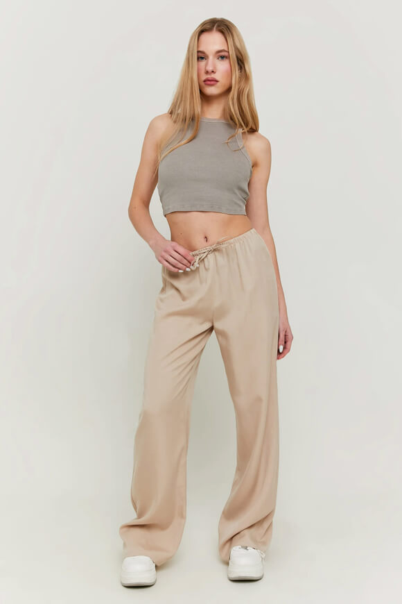Pantaloni a gamba larga - Beige