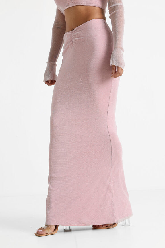 Glitzer Maxirock - Pink