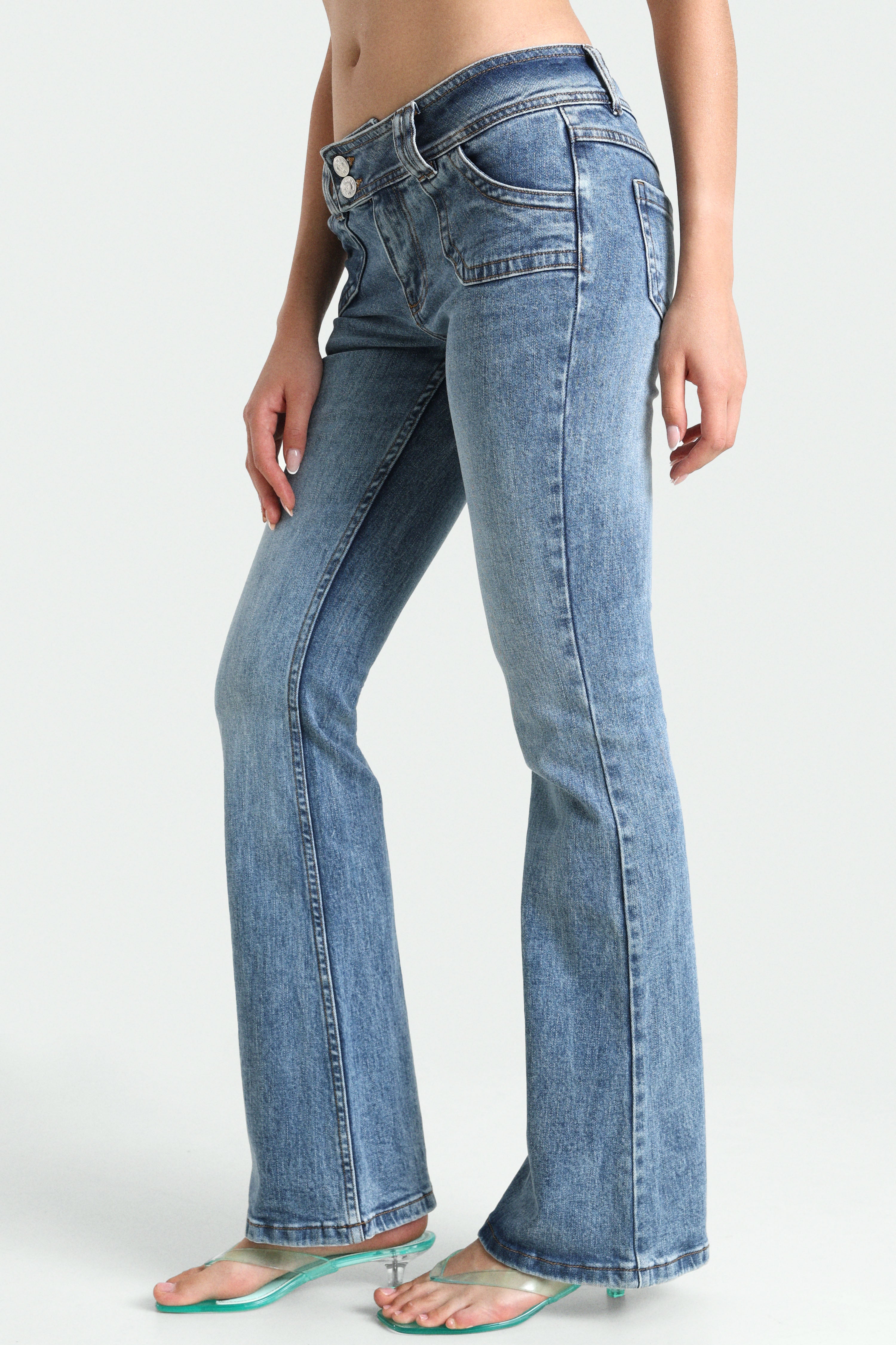 Flared jeans - Bleu délavé