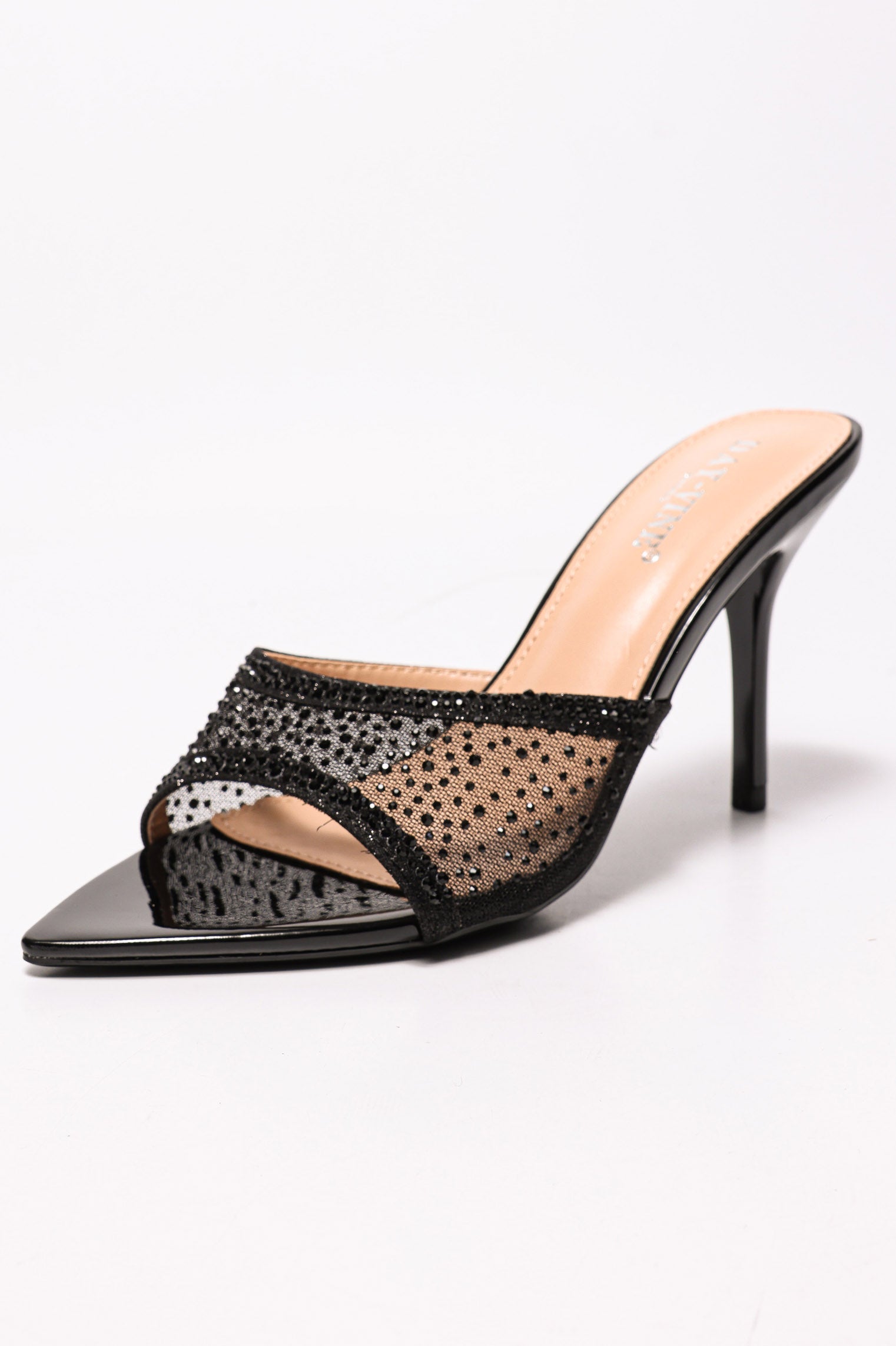 Mules mit Strass - Black
