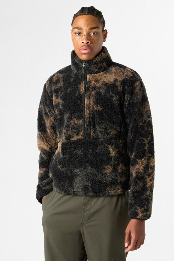 Extreme Pile Crop Fleece Sweater - Black Light