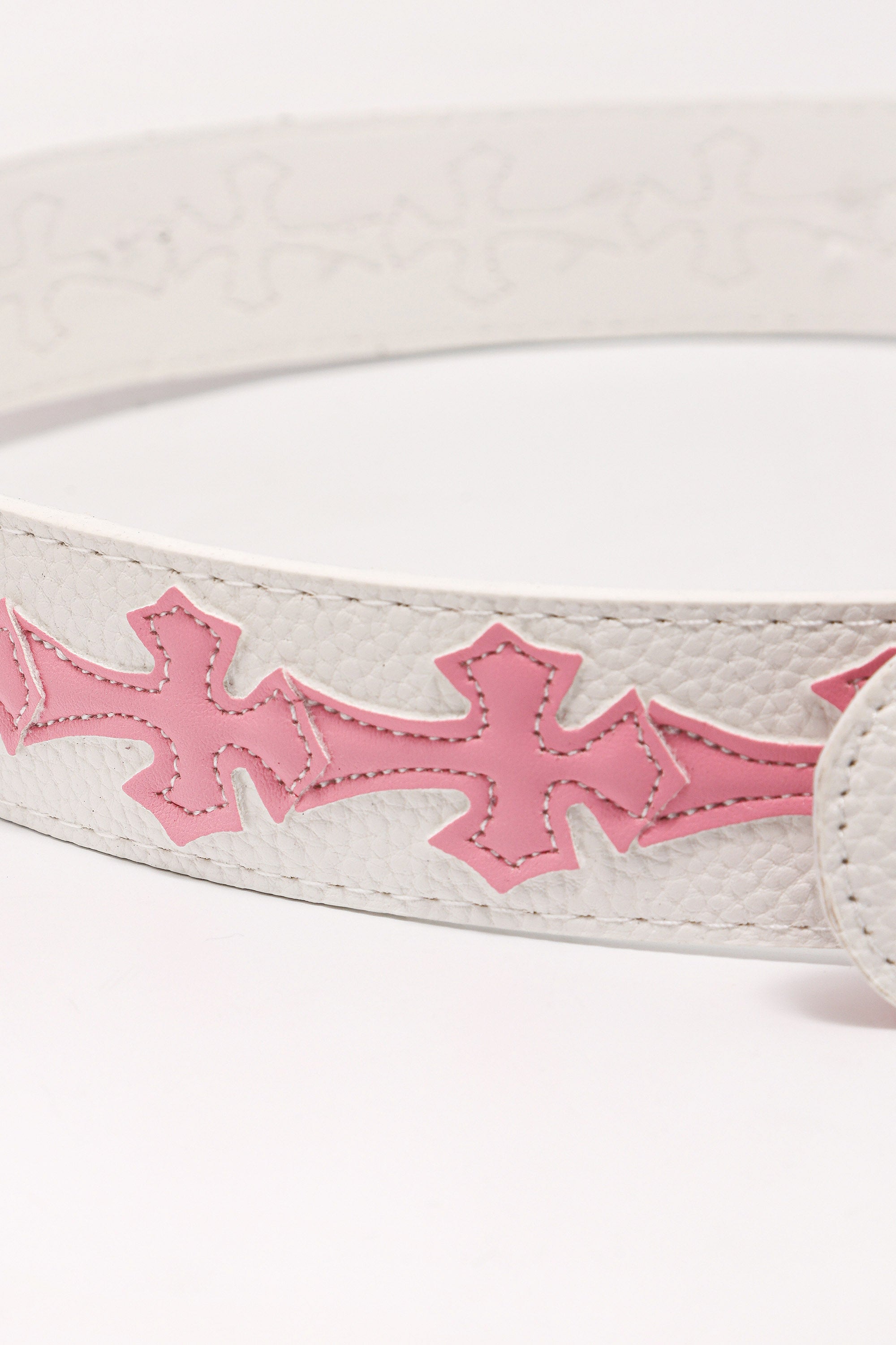 Belt - White + Pink