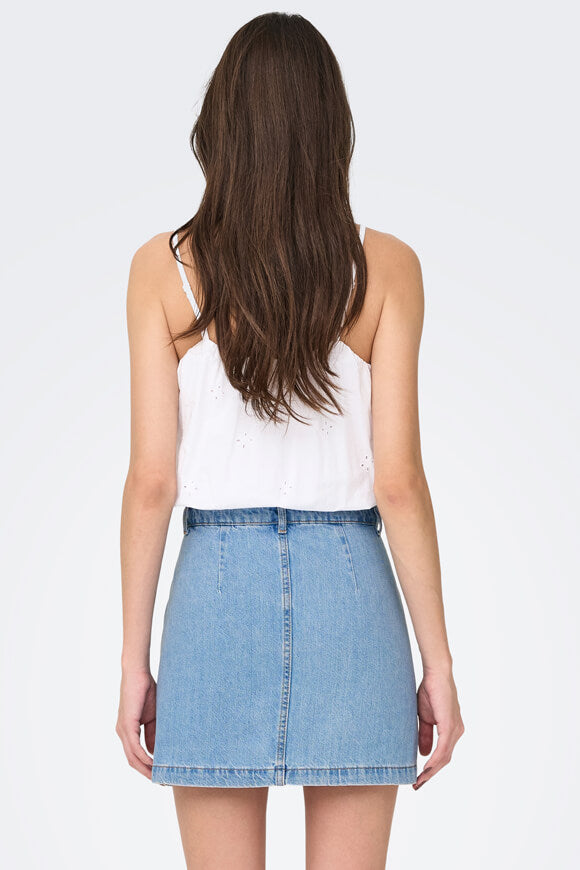 ONLLOU Balloon top with perforated pattern - Bright White