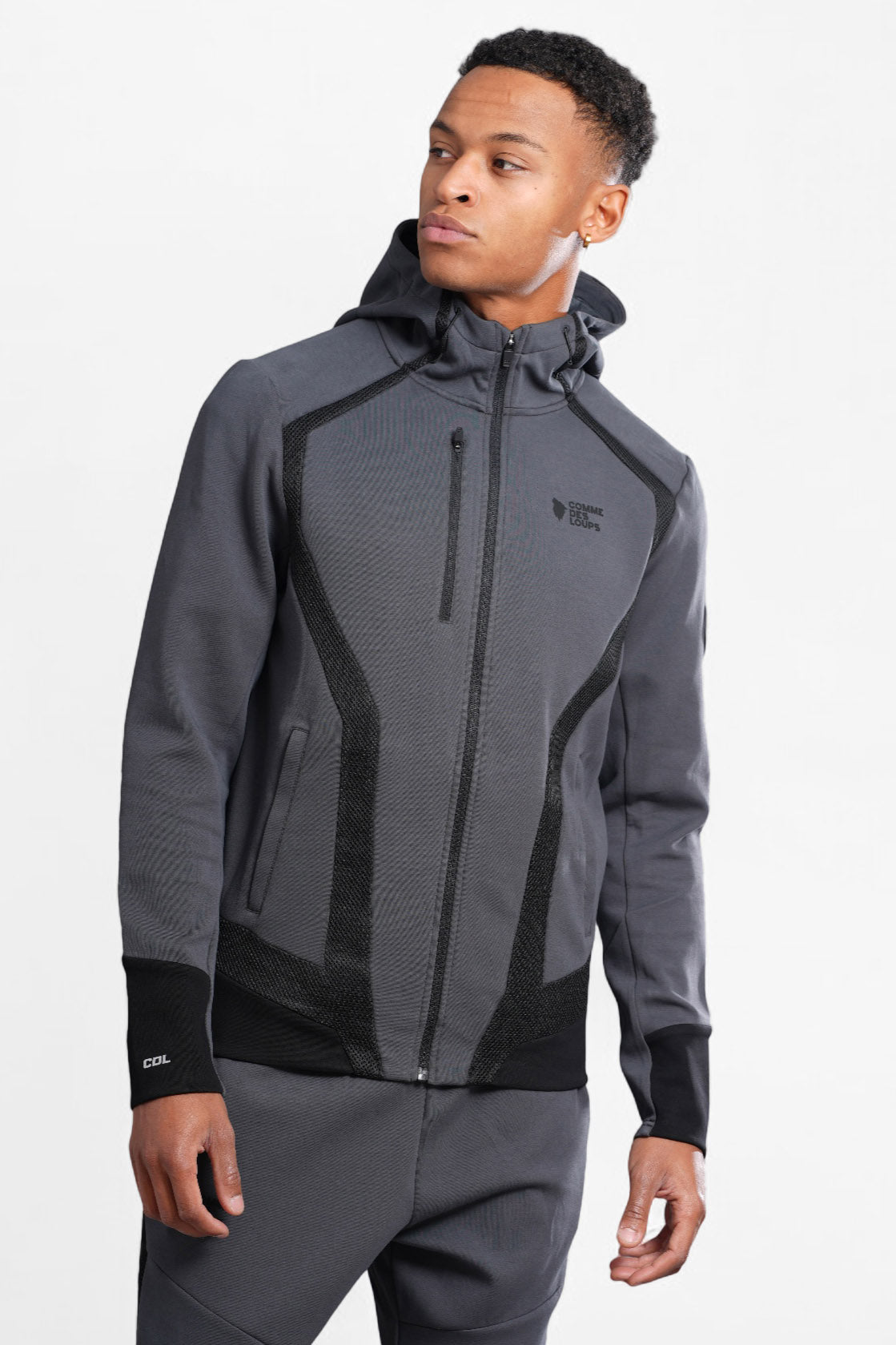 Shifter tracksuit jacket - Dark Grey + Black