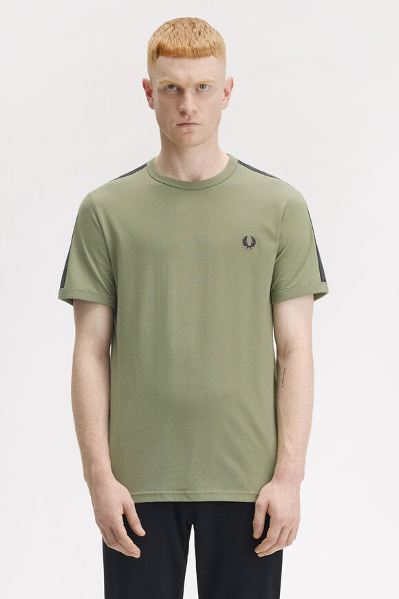 T-shirt Contrast Tape Ringer - Olive