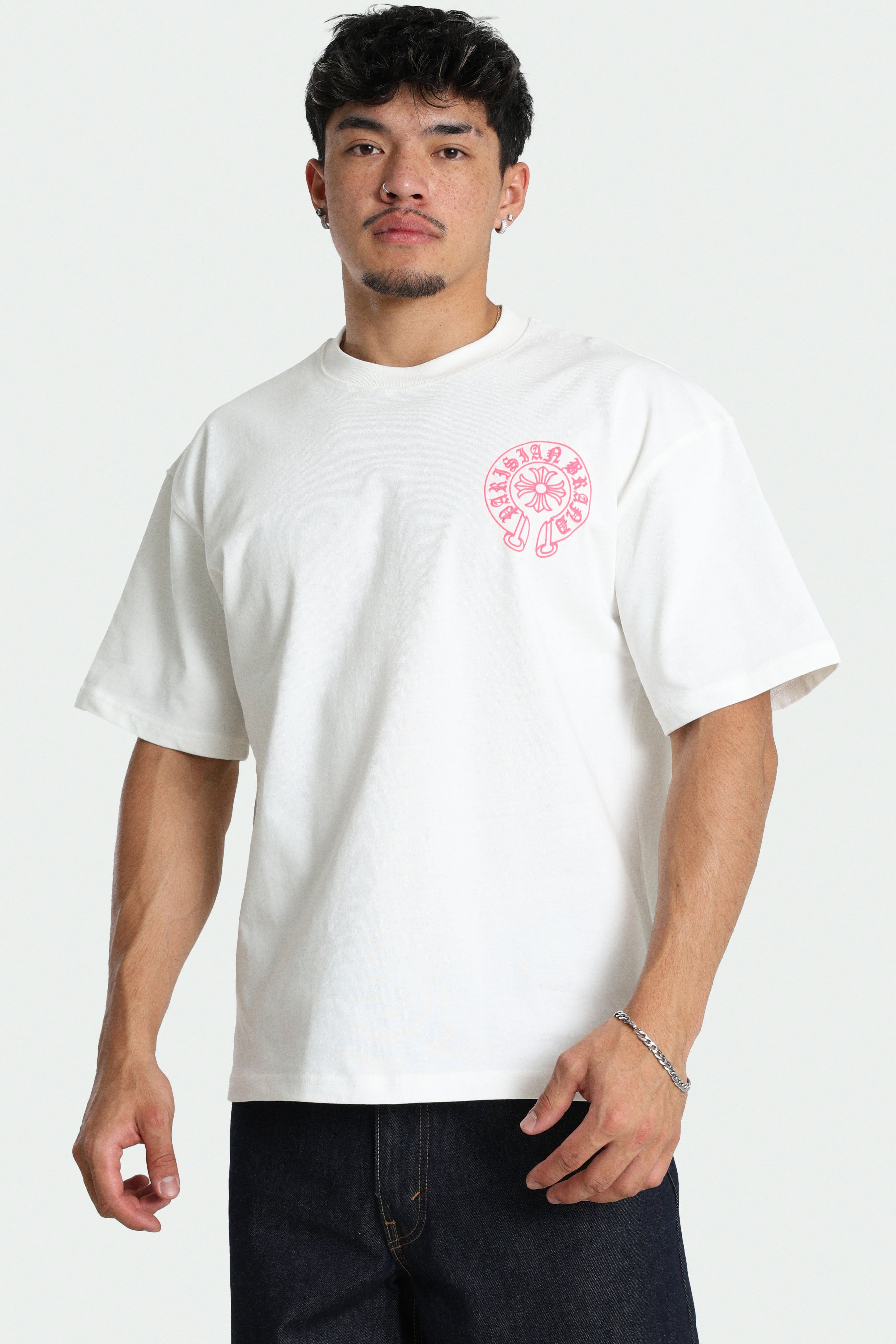 T-shirt - Offwhite + Pink