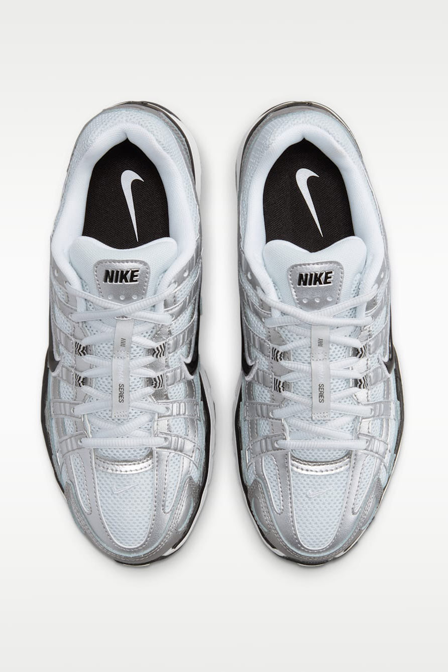P-6000 sneakers - White + Black + Metallic Silver