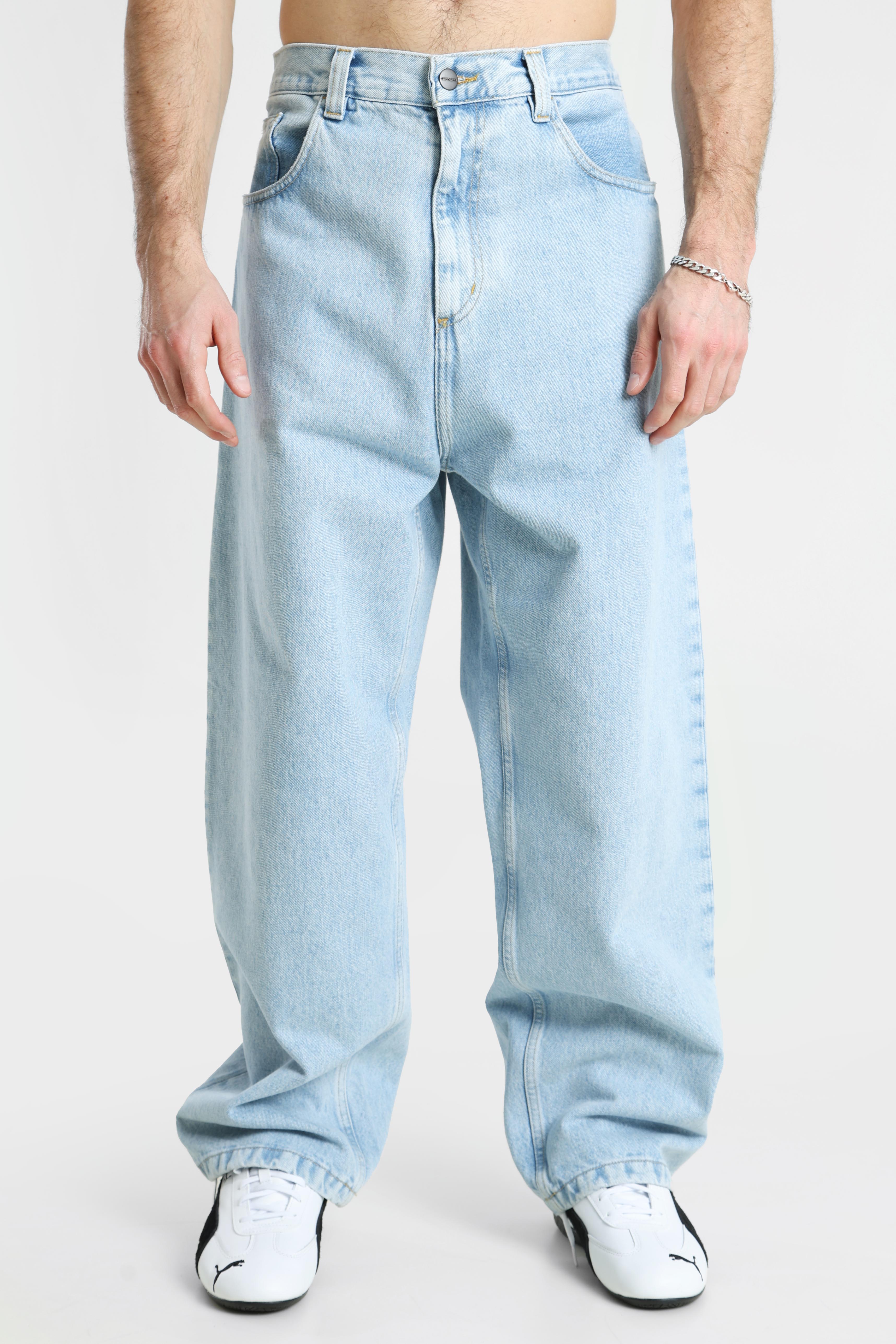 Brandon Loose Fit Jeans - Blue Heavy Stone Bleached