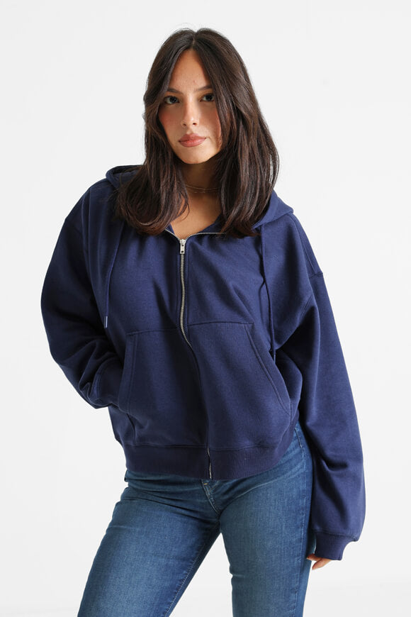 Hooded sweat jacket - Navy blue