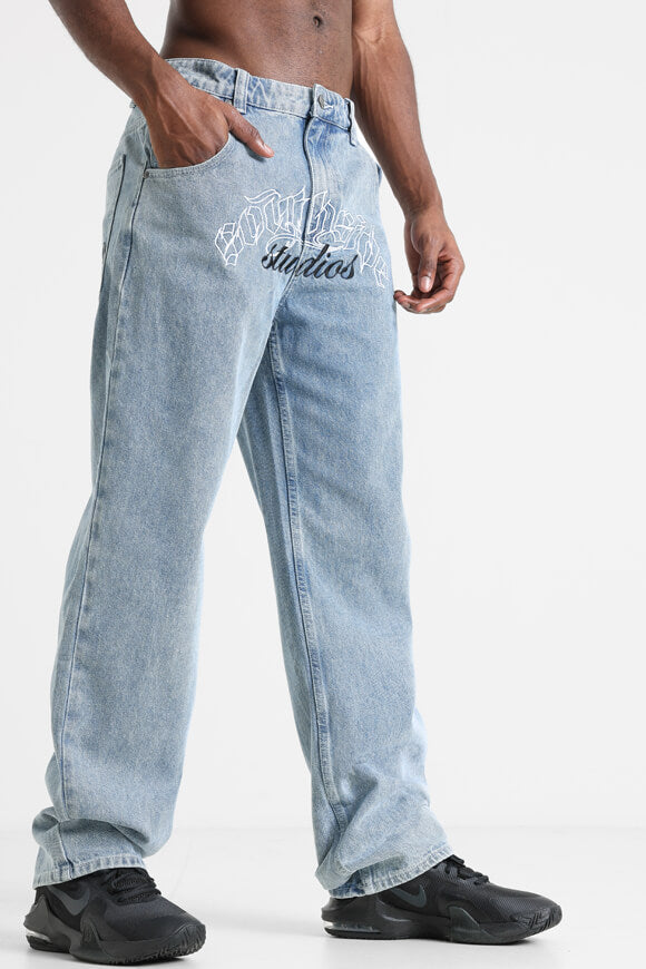 Straight Fit Jeans - Blue Denim