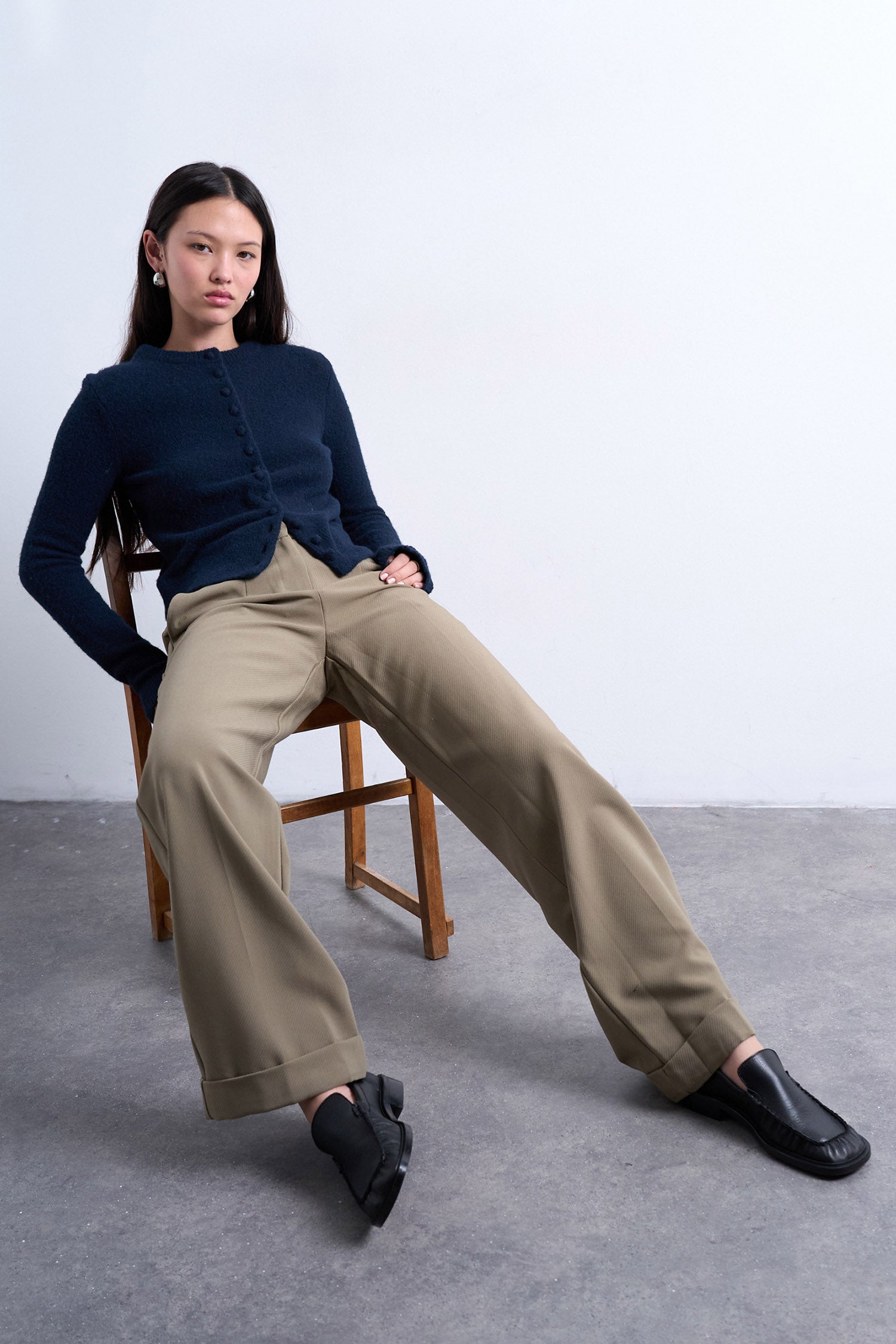 TSSIA cardigan en tricot poilu - Navy Blazer