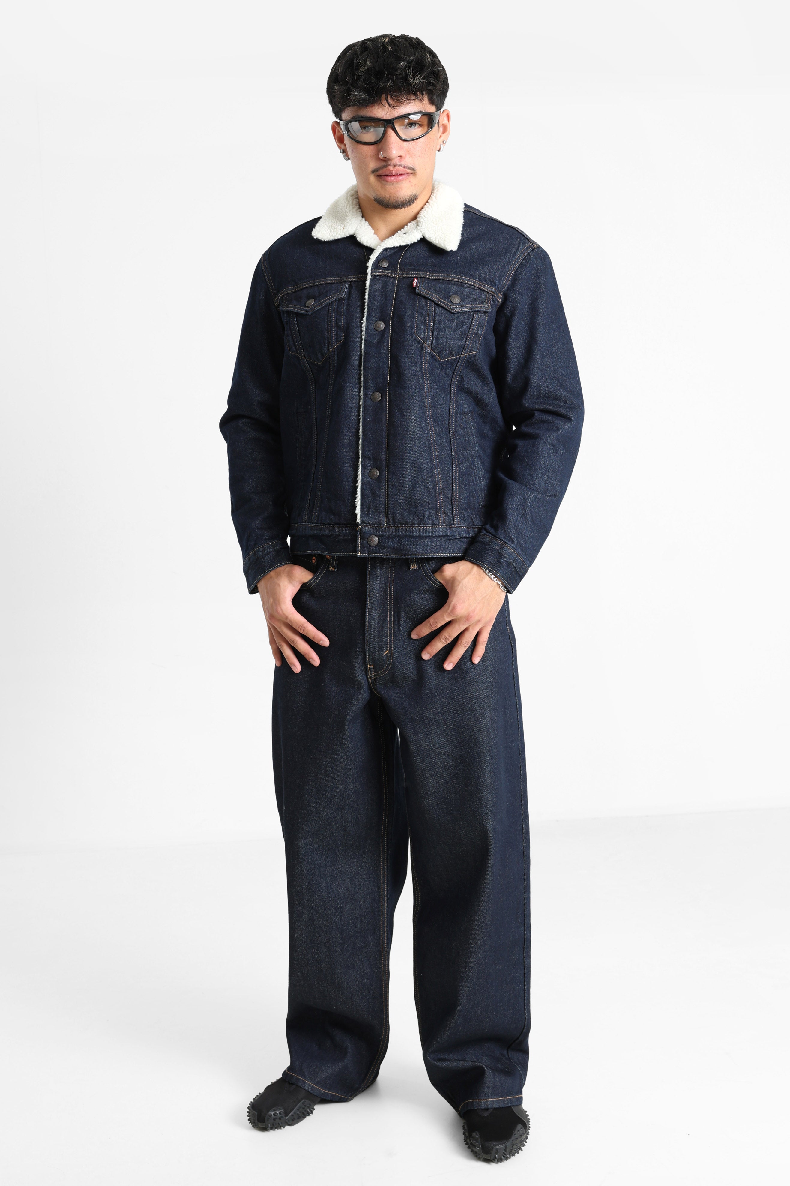 Type 3 Sherpa Trucker - Dark Wash