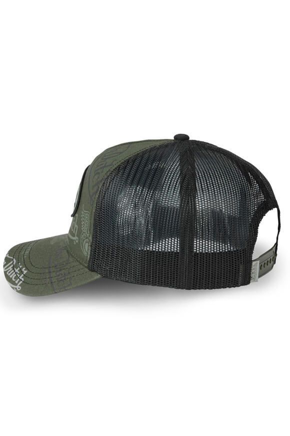 Trucker cap / snapback - Dark Olive + Black
