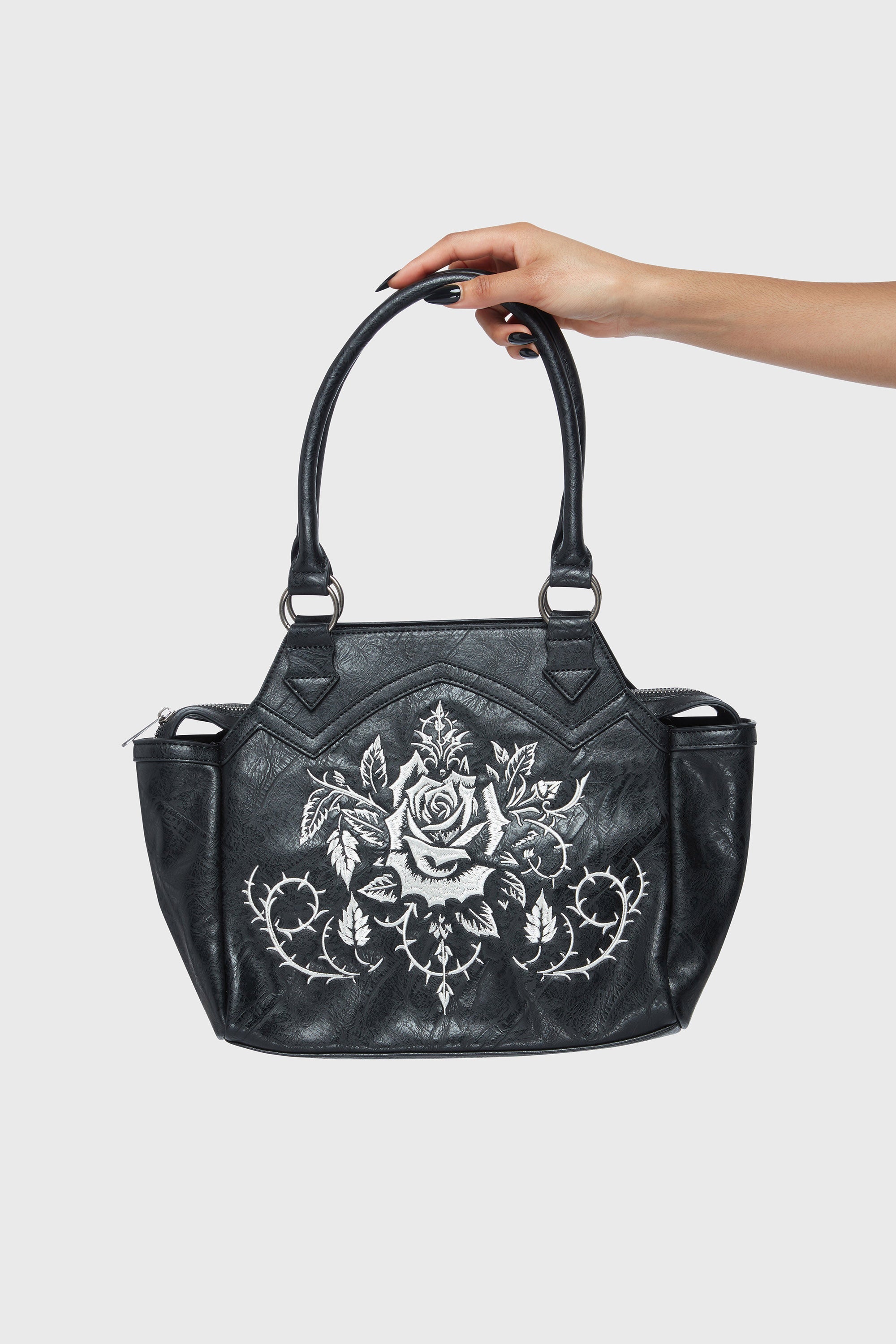 Petal&Pine Handtasche - Black + Ivory