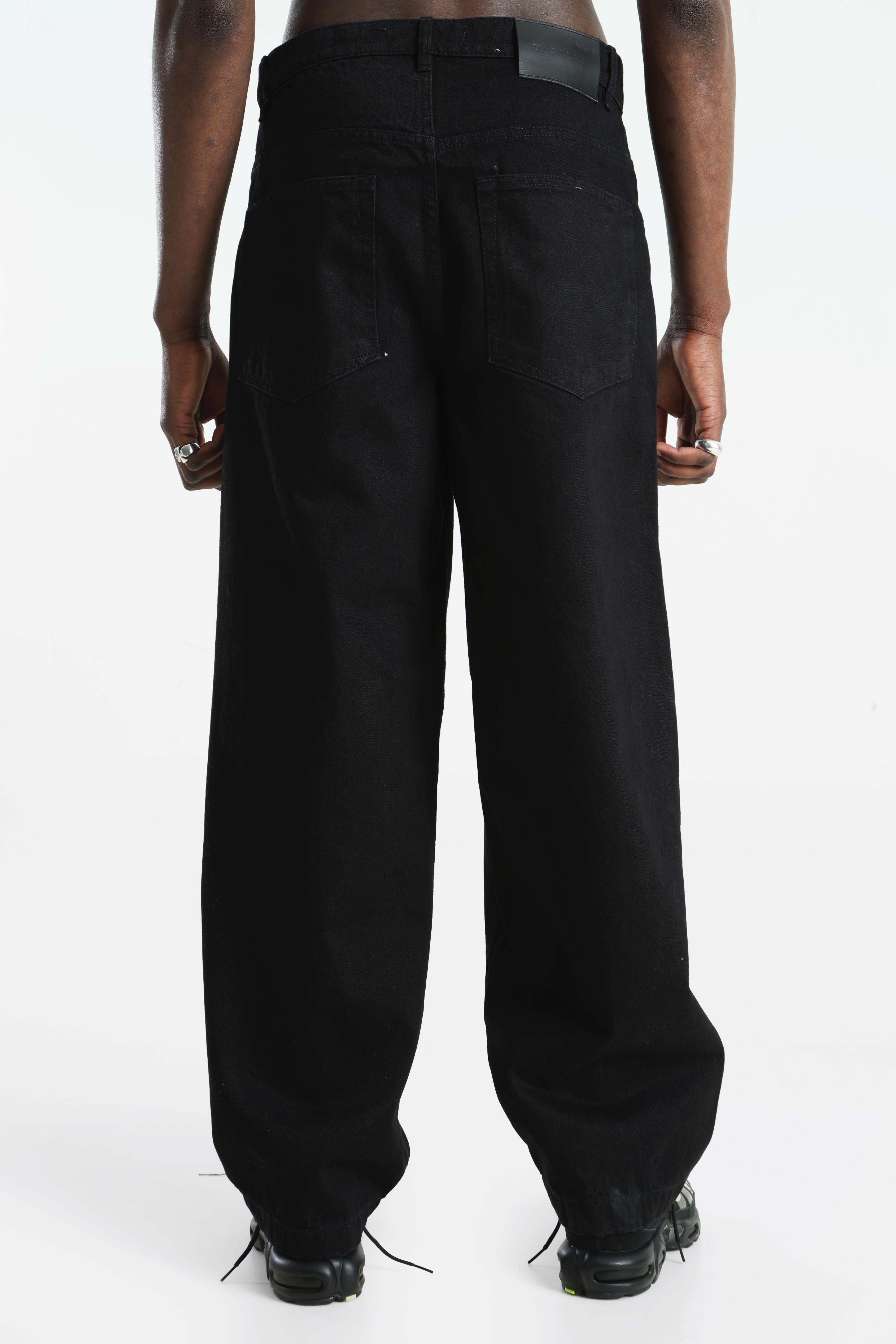 Eren Wide Baggy Jeans L32 - Black Denim