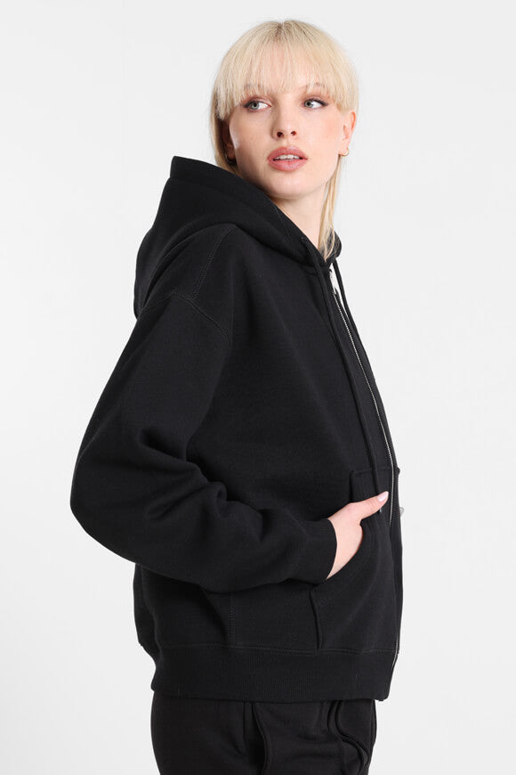 Kapuzensweatjacke - Schwarz