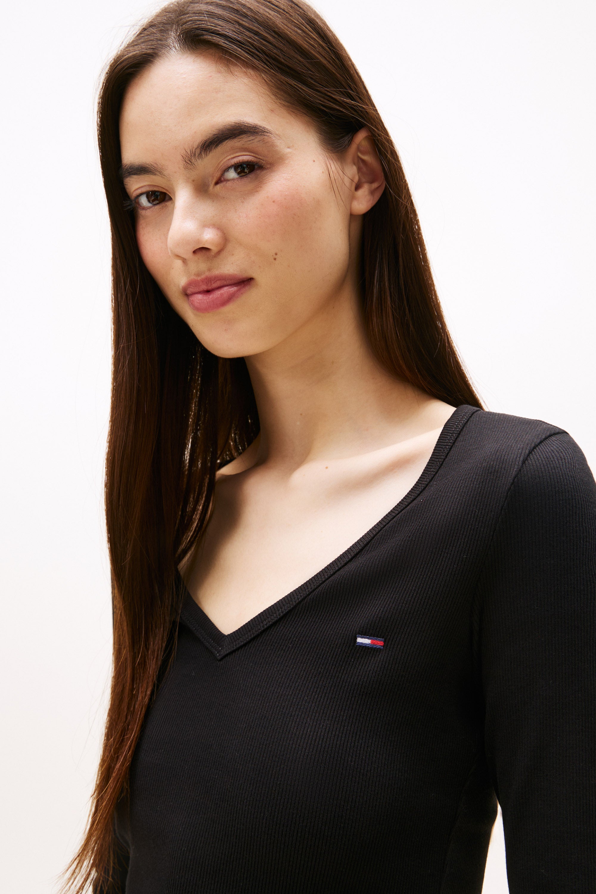 Shirt côtelé manches longues - Black