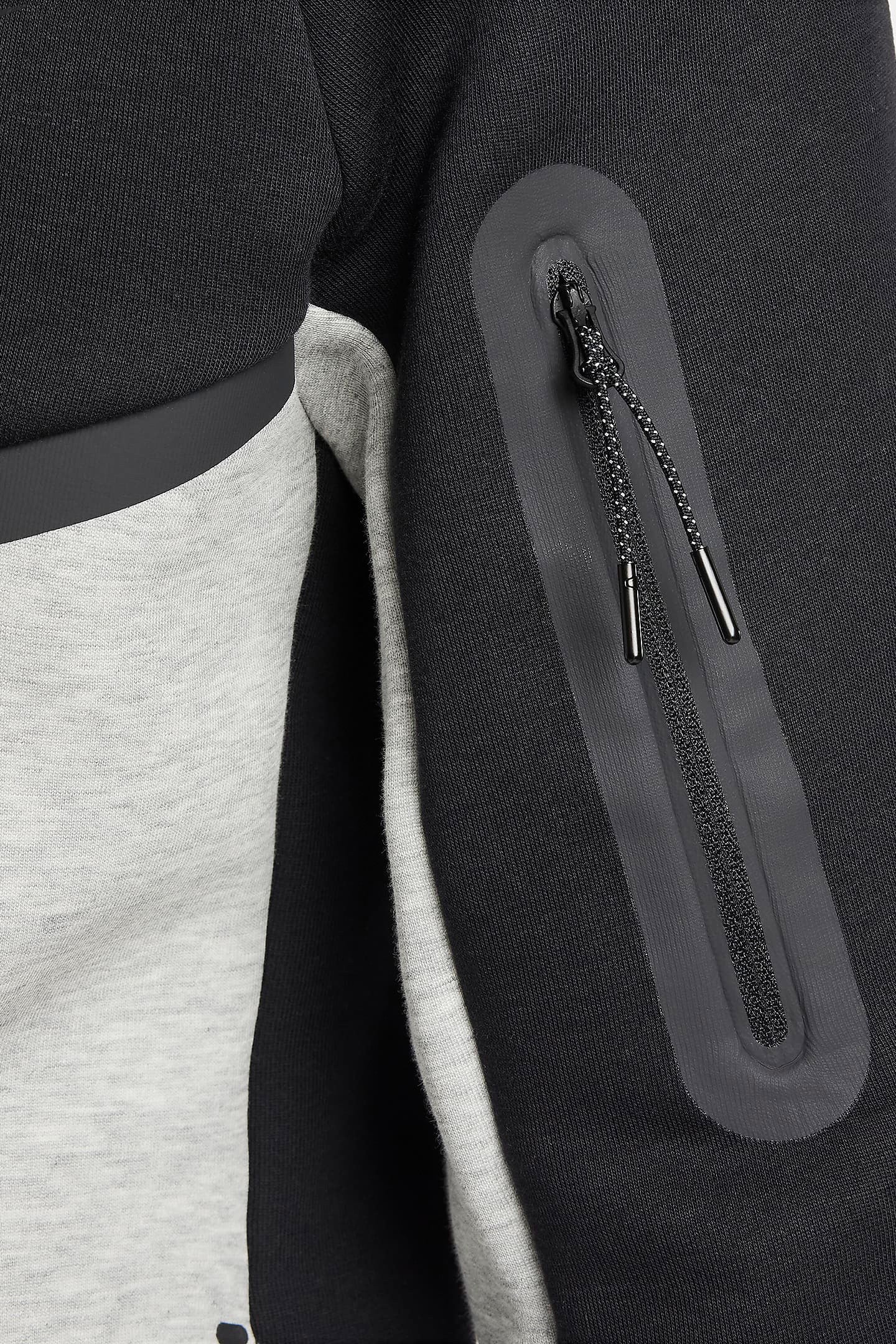 Sportswear Tech Fleece Kapuzensweatjacke - Black + Light Grey Heather