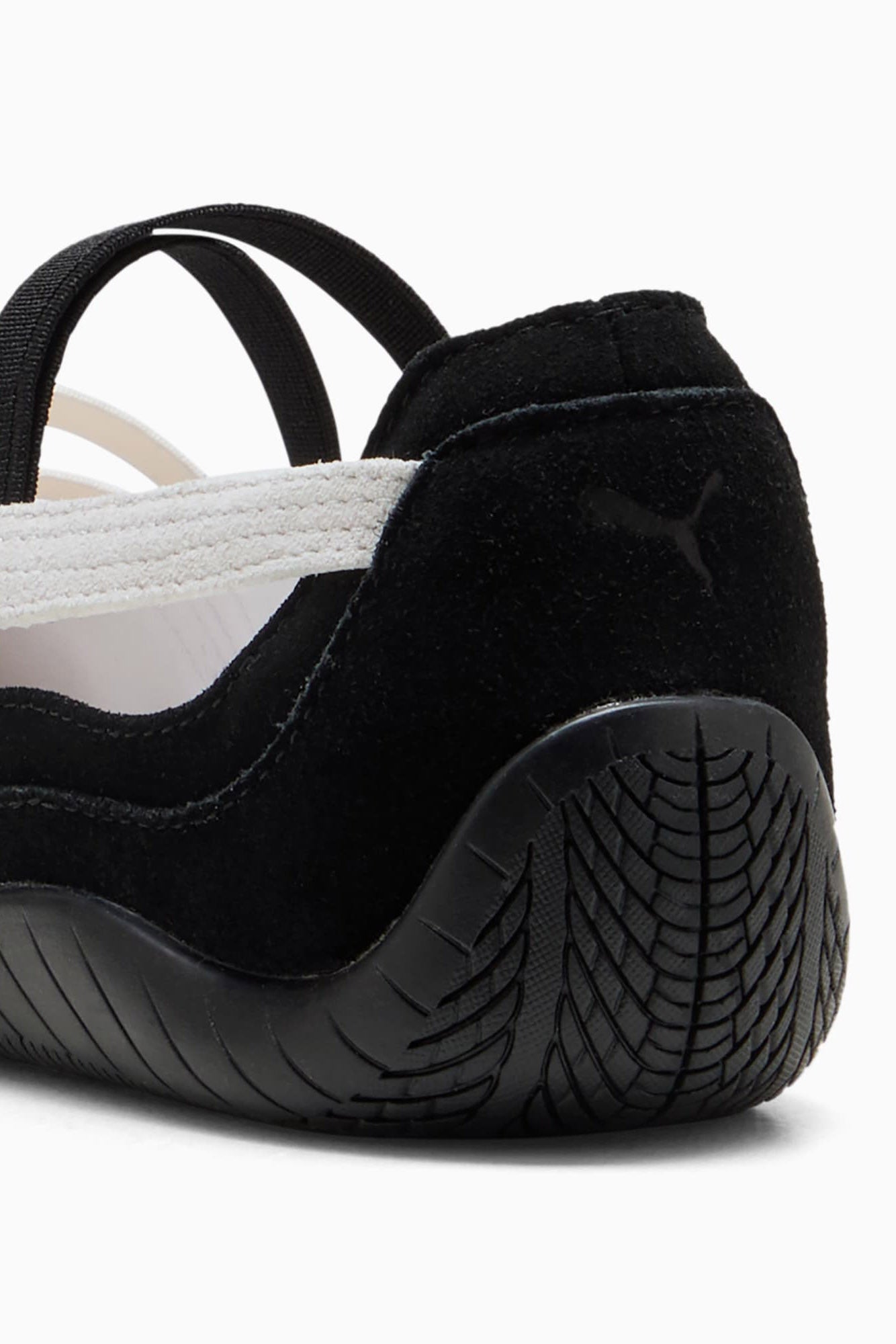 Speedcat ballerines en daim - Black + Warm White