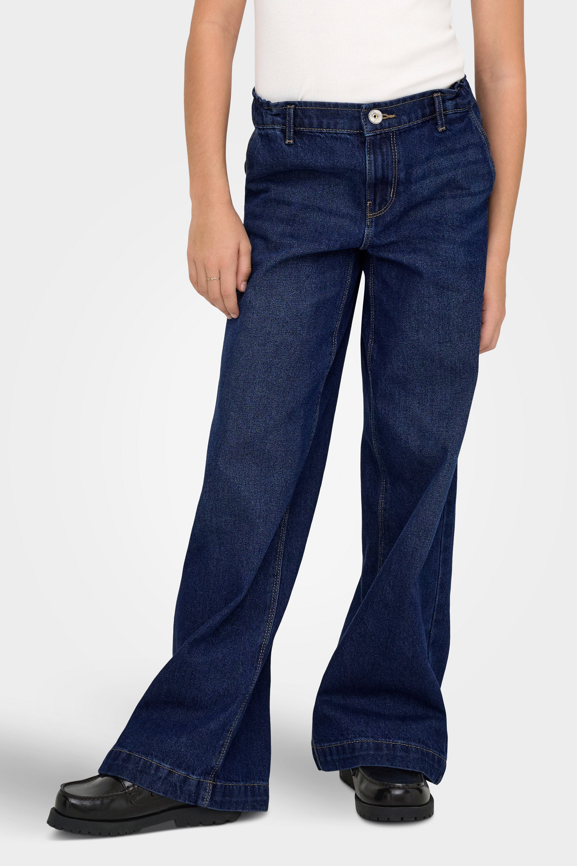 KOGCOMET Wide Leg Jeans - Dark Blue Denim